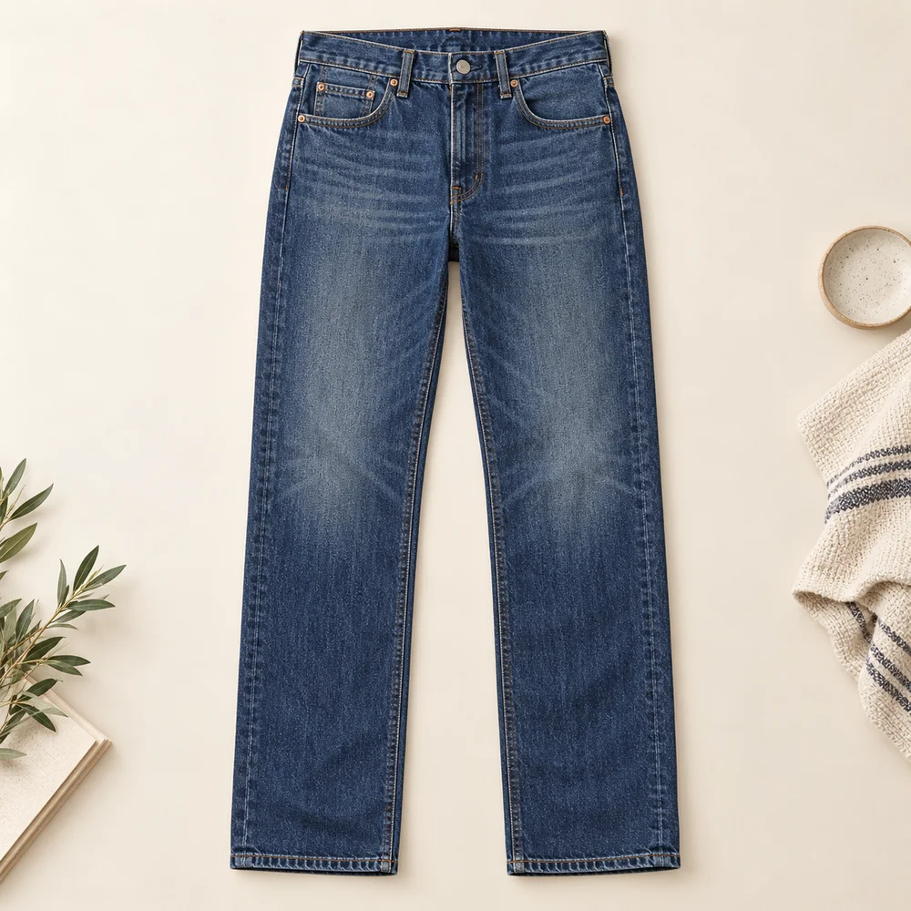 Straight Denim — ยีนส์ทรงตรงสีอินดิโก