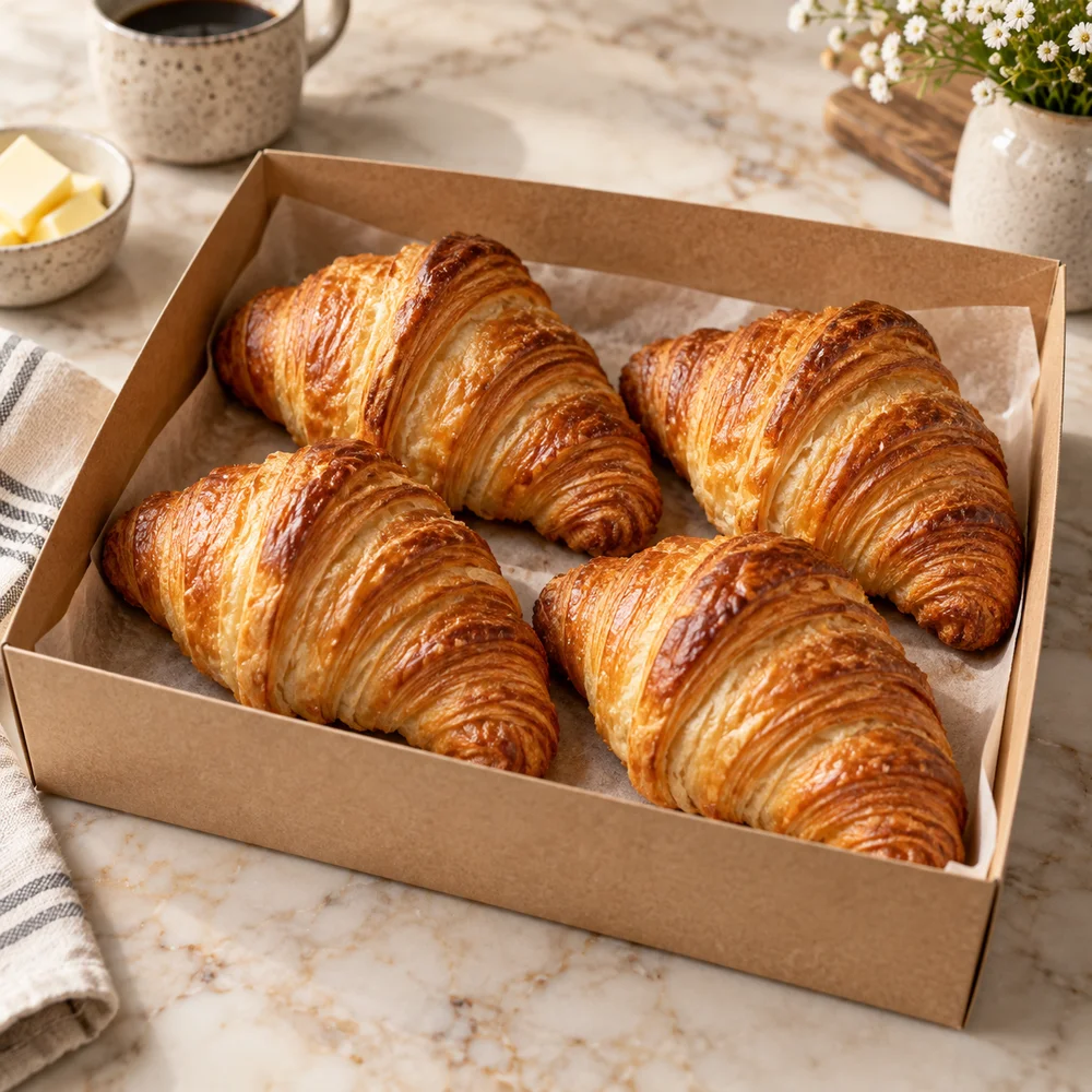 Butter Croissant — ครัวซองต์เนย กล่อง 4 ชิ้น