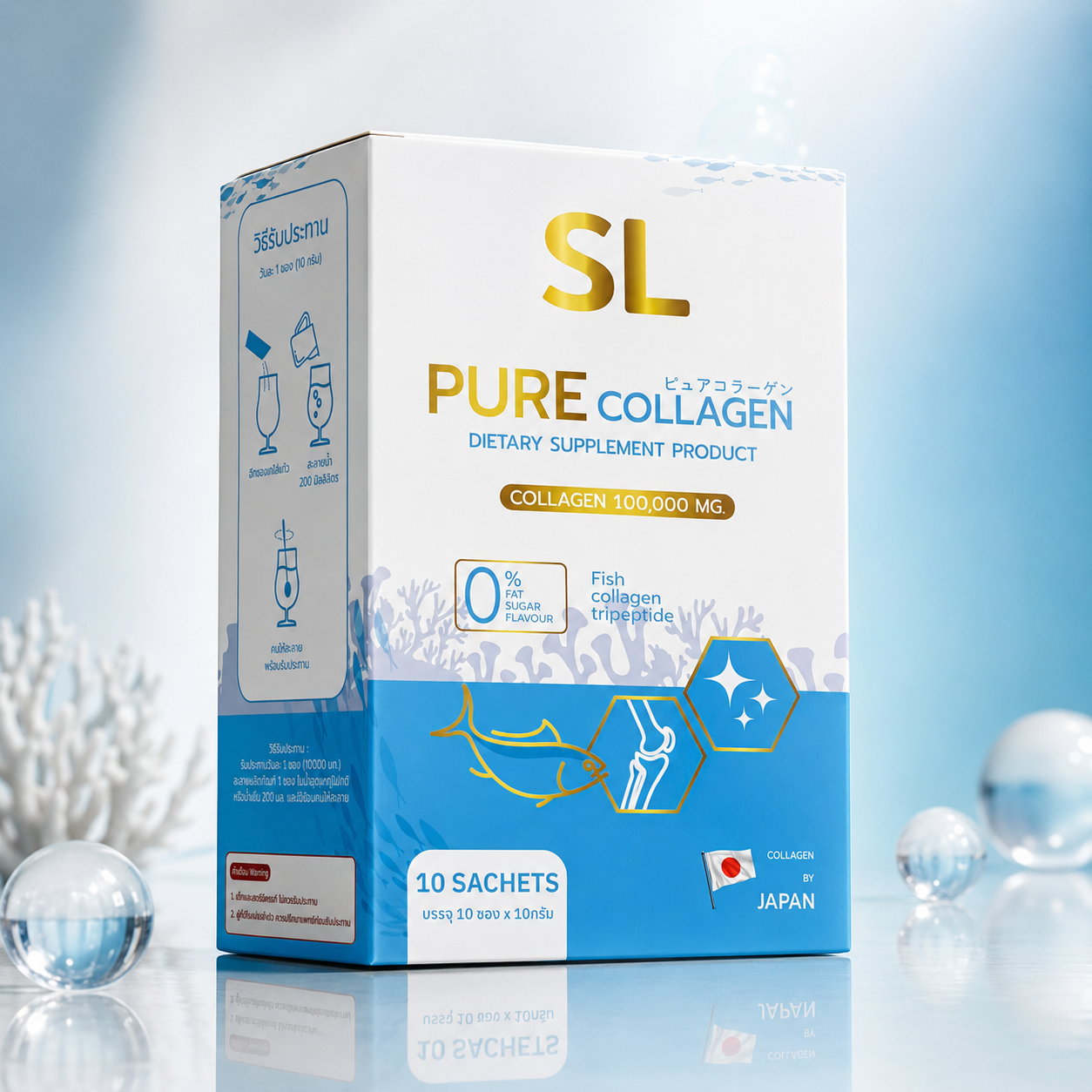 SL PURE COLLAGEN ข้อมูลสารอาหารและคอลลาเจนเปปไทด์