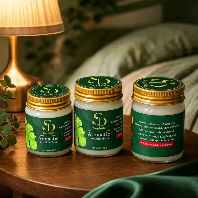 ขี้ผึ้งยาหม่องนวดสมุนไพร สุภิดา (Suphida Aromatic Premium Balm SD 100g)