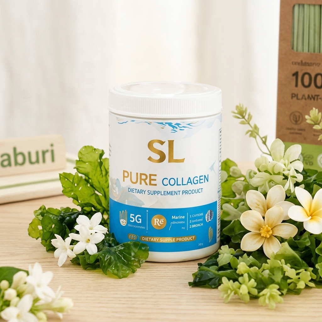 SL PURE COLLAGEN | เอสแอล เพียว คอลลาเจน เปปไทด์บริสุทธิ์ (Marine Collagen Peptides)